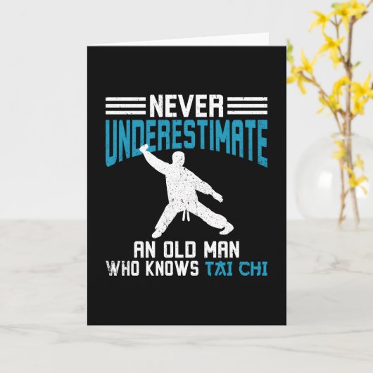 Tai Chi Old Man Tai Chi Training Karte (Gelbe Blume)