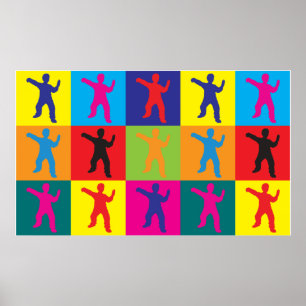 Tai Chi Pop Art Poster
