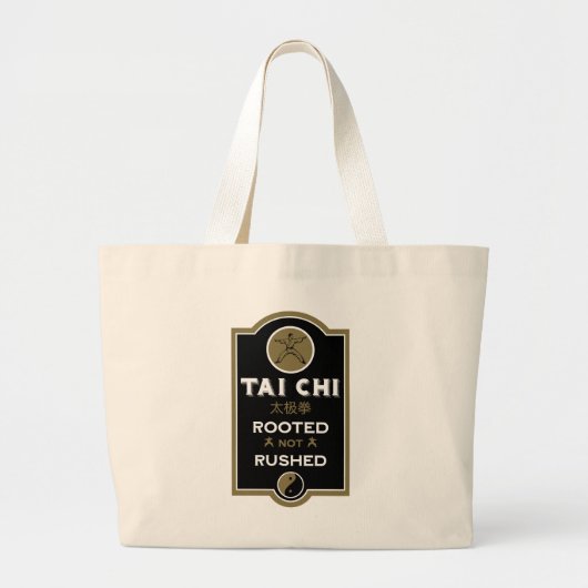 Tai Chi Praktiker Geschenk Jumbo Stoffbeutel (Vorne)