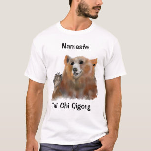 Tai Chi Qigong Bear White T-Shirt
