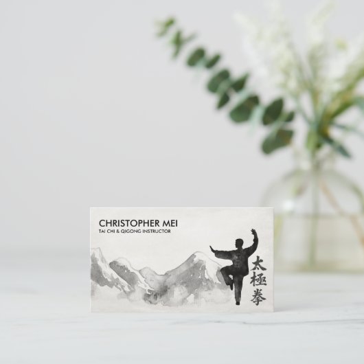 Tai Chi & Qigong Instructor Visitenkarte (Stehend Vorderseite)
