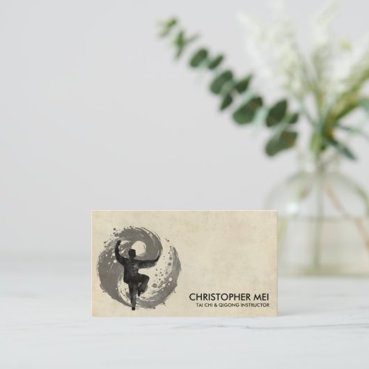 Tai Chi & Qigong Instructor Visitenkarte (Stehend Vorderseite)