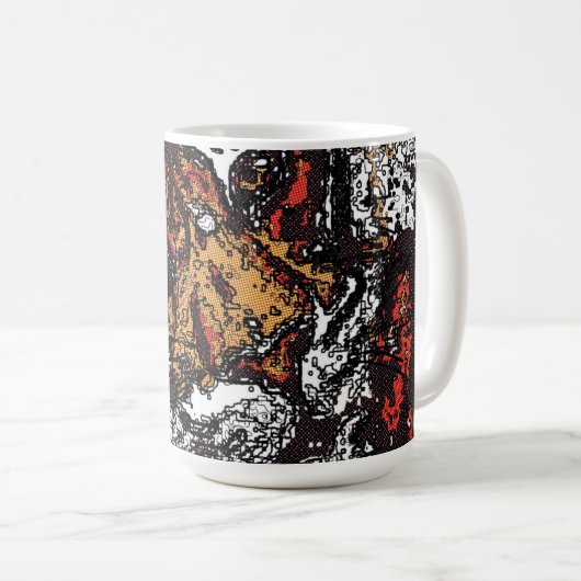 Tai Chi Qigong Tiger Iconic Insight Painting Desig Kaffeetasse (VorderseiteRechts)