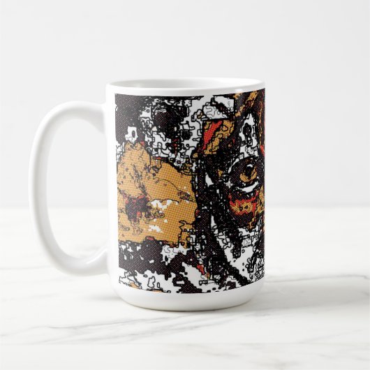 Tai Chi Qigong Tiger Iconic Insight Painting Desig Kaffeetasse (Links)