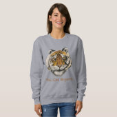 Tai Chi Qigong Tiger Iconic Insight Painting Desig Sweatshirt (Vorne ganz)