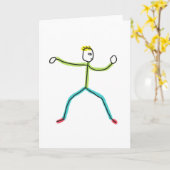 Tai Chi Stockmann Karte (Gelbe Blume)