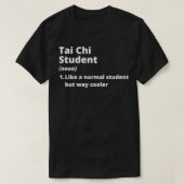 Tai Chi Student weißer Text T-Shirt (Design vorne)