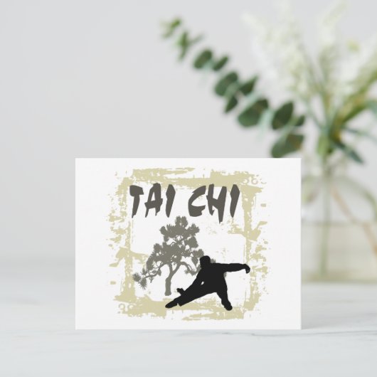 TAI CHI T - SHIRT POSTKARTE (Stehend Vorderseite)