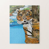 Tai Chi Tiger Illustration Puzzle (Vertikal)