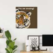 Tai Chi Tiger Phantastische Gesichtsvorlage Poster (Heimbüro)