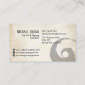 Tai Chi und Qigong - Bamboo Visitenkarte (Rückseite)