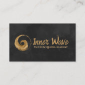 Tai Chi und Qigong - Golden Taijitu Symbol Visitenkarte (Vorderseite)