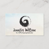 Tai Chi und Qigong - Taijitu-Symbol Visitenkarte (Vorderseite)