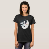 Tai Chi White Crane Yin Yang Qi Gong Chinese White T-Shirt (Vorne ganz)