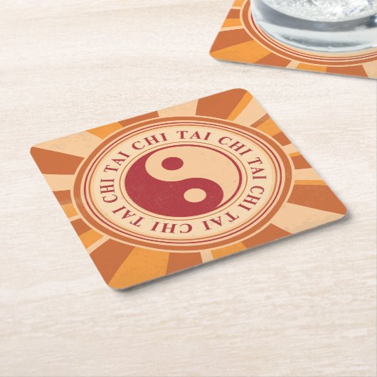 Tai Chi Yang Rechteckiger Pappuntersetzer (angewinkelt)