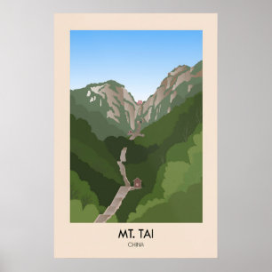 Tai Shan China Reiseplakat Poster