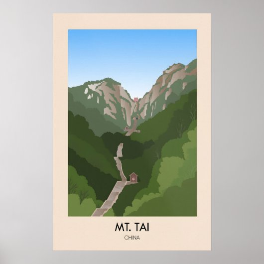Tai Shan China Reiseplakat Poster (Vorne)