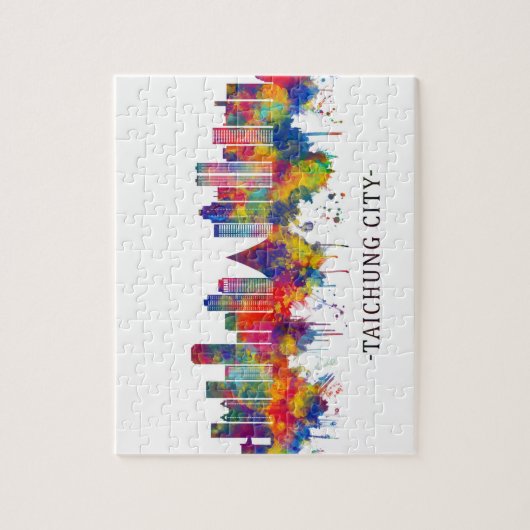 Taichung City Taiwan Skyline Puzzle (Vertikal)