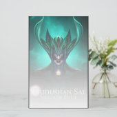Taidushan Sai Shadow Blue Emerald Light Stationery Briefpapier (Stehend Vorderseite)