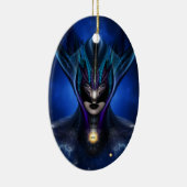 Taidushan Sai Shadow Blue Keramik Oval Ornament (Rechts)