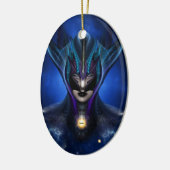 Taidushan Sai Shadow Blue Keramik Oval Ornament (Links)