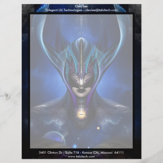 Taidushan Sai Shadow Blue Letterhead Briefbogen (Vorderseite)