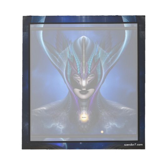 Taidushan Sai Shadow Blue Notepad Notizblock (Vorderseite)