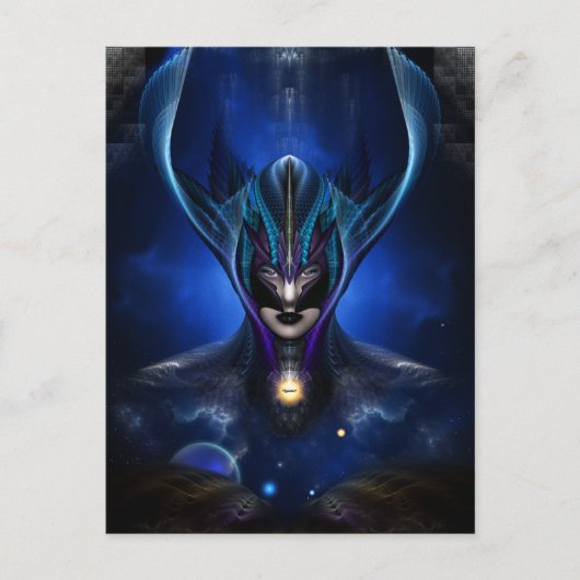 Taidushan Sai Shadow Blue Postcard Vrt Postkarte (Vorderseite)