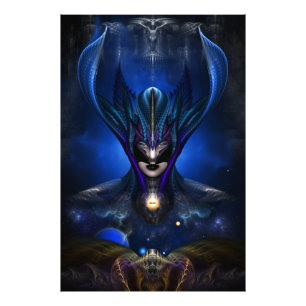 Taidushan Sai Shadow Blue RB Portrait Foto Print