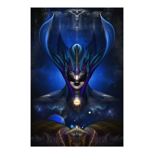 Taidushan Sai Shadow Blue RB Portrait Foto Print (Vorne)