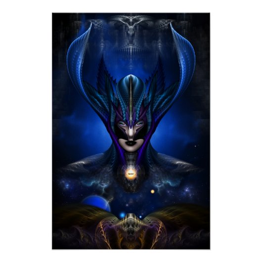 Taidushan Sai Shadow Blue RB Portrait Perfect Post Poster (Vorderseite)