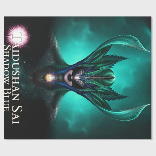 Taidushan Sai Shadow Blue Smarald Light Wrapping Geschenkpapier (Flach)