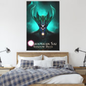 Taidushan Sai Shadow Blue TEL Canvas Print Leinwanddruck (Insitu (Schlafzimmer))