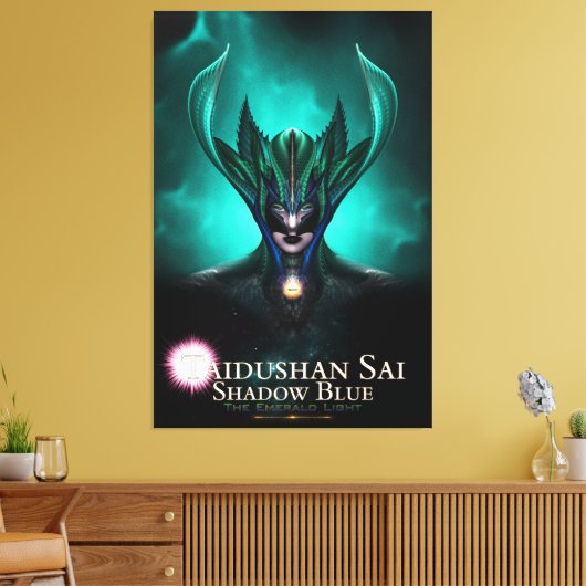 Taidushan Sai Shadow Blue TEL Canvas Print Leinwanddruck (Insitu (Wohnzimmer))