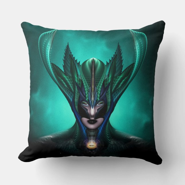Taidushan Sai Shadow Blue TEL Throw Pillow Kissen (Vorderseite)