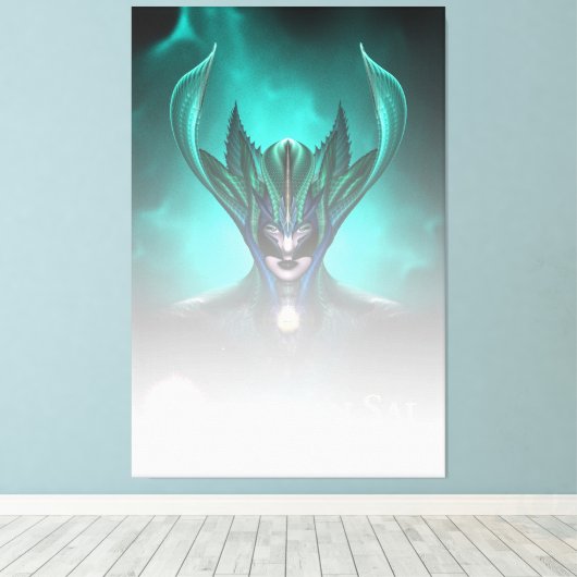 Taidushan Sai Shadow Blue TELGR Canvas Print Leinwanddruck (Insitu (Holzboden))