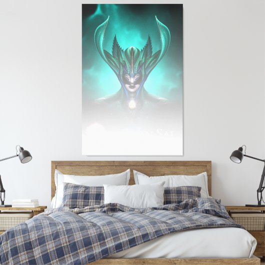 Taidushan Sai Shadow Blue TELGR Canvas Print Leinwanddruck (Insitu (Schlafzimmer))