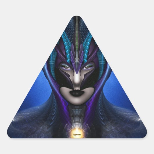 Taidushan Sai Shadow Blue Triangle Stickers (Vorderseite)