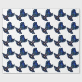 Taidushan Sai Shadow Blue Wrapping Paper Geschenkpapier (Flach)