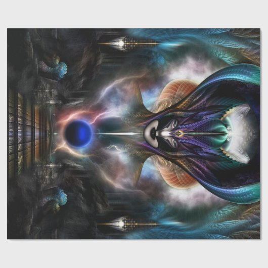 Taidushan Sai Spirit of Power WD Wrapping Paper Geschenkpapier (Flach)