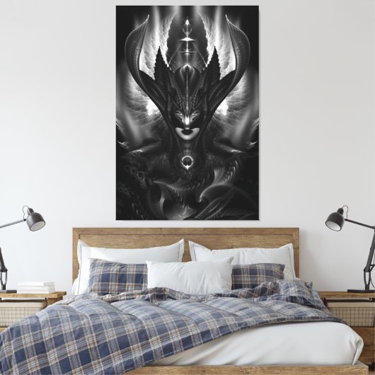Taidushan Sai Talons of Time BlackSun Canvas Print Leinwanddruck (Insitu (Schlafzimmer))