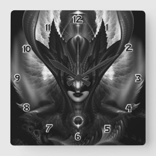 Taidushan Sai TOT BlackSun Wall Clock Quadratische Wanduhr