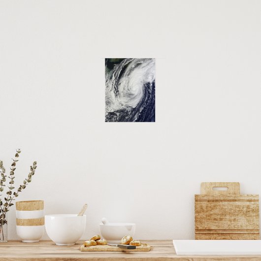 Taifun Chaba über den Ryukyu-Inseln, Japan Poster (Küche)