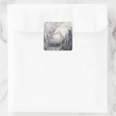 Taifun Dolphin im philippinischen Meer Quadratischer Aufkleber (Tasche)