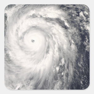 Taifun Jangmi vor Taiwan und den Philippinen Quadratischer Aufkleber