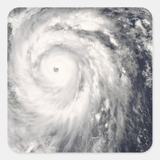 Taifun Jangmi vor Taiwan und den Philippinen Quadratischer Aufkleber (Vorderseite)