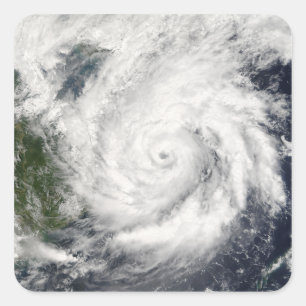 Taifun Kai-Tak Quadratischer Aufkleber