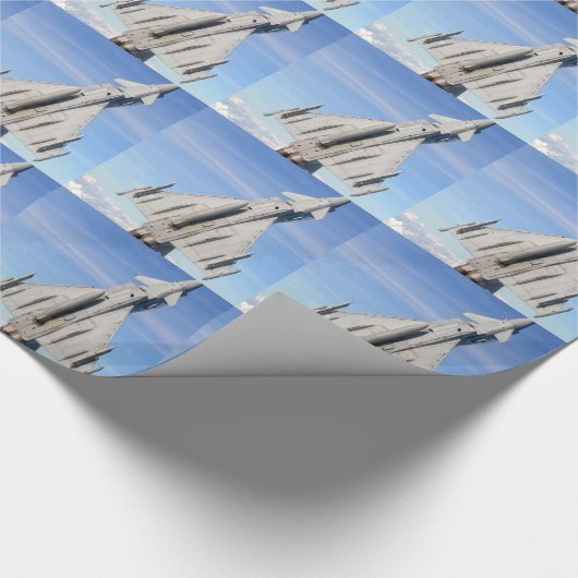 Taifun-Kampfflugzeug Geschenkpapier (Ecke)