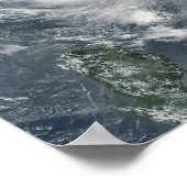 Taifun Longwang nähert sich Taiwan Poster (Ecke)