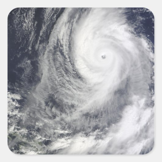 Taifun Lupit 2 Quadratischer Aufkleber (Vorderseite)